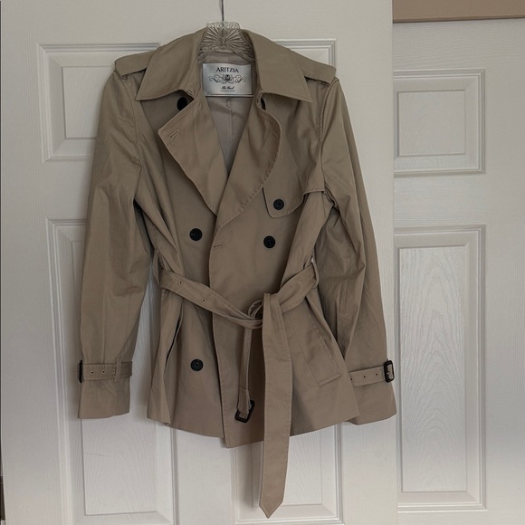 Aritzia Jackets & Blazers - Aritzia Tan Double-Breasted Trench Coat